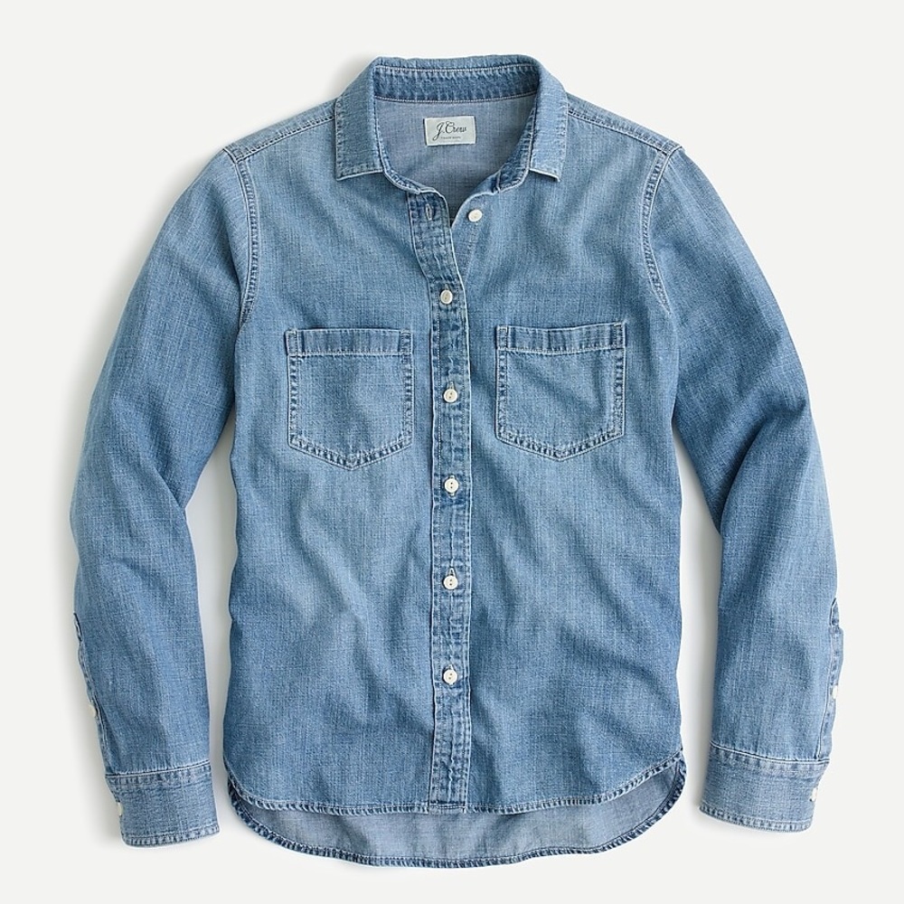 J Crew everyday Chambray Jean Button Up Shirt